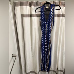 Torn By Ronny Kobo Alexa Printed Bodycon foil Print Jaquard Dress